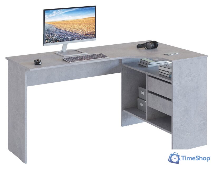 Стол Сокол СПм-25 (правый, бетон) - Изображение №1 — Интернет-магазин Time-Shop