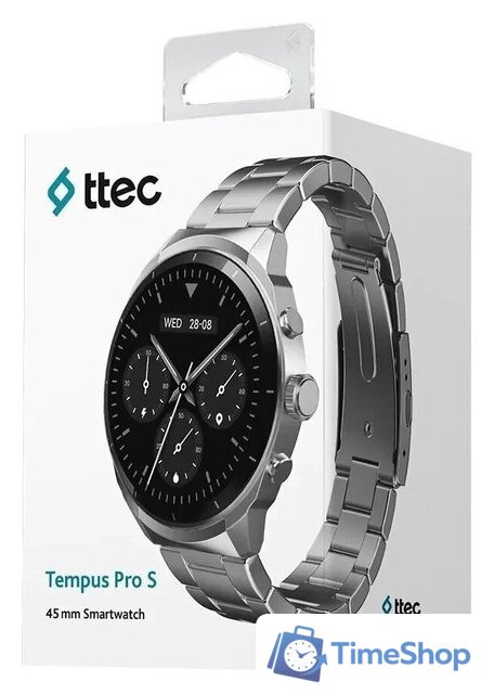 Умные часы ttec Tempus Pro S 45мм (серый) - Изображение №8 — Интернет-магазин Time-Shop