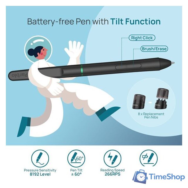 Графический планшет Parblo Intangbo M (черный) - Изображение №14 — Интернет-магазин Time-Shop