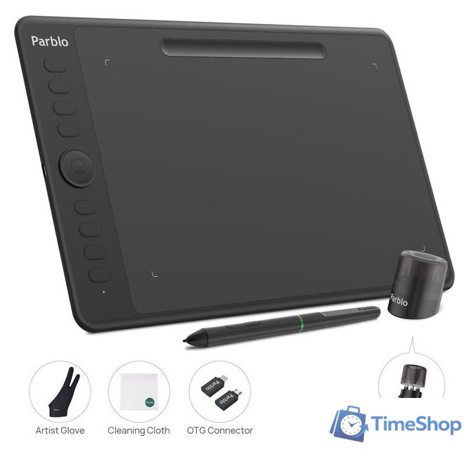 Графический планшет Parblo Intangbo M (черный) - Изображение №7 — Интернет-магазин Time-Shop
