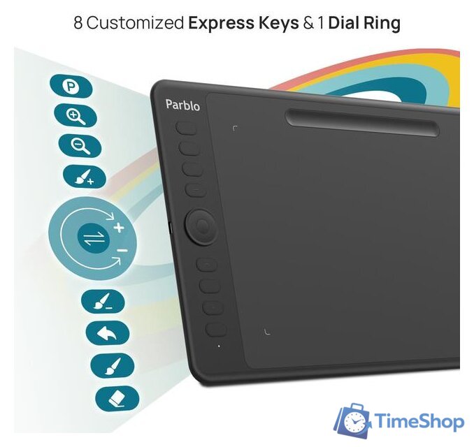 Графический планшет Parblo Intangbo M (черный) - Изображение №12 — Интернет-магазин Time-Shop