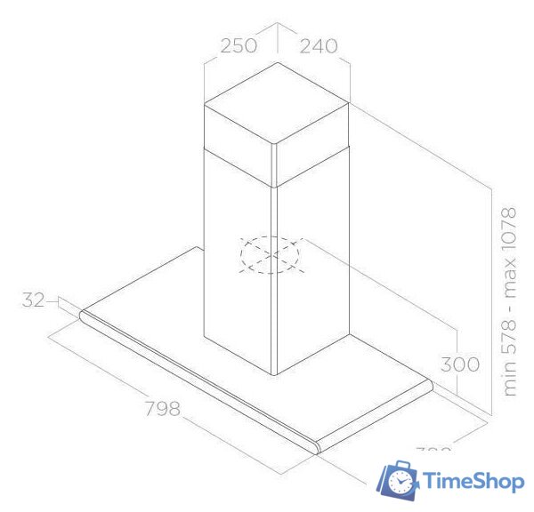 Кухонная вытяжка Elica Galaxy WH IX/A/80 PRF0009822B - Изображение №2 — Интернет-магазин Time-Shop