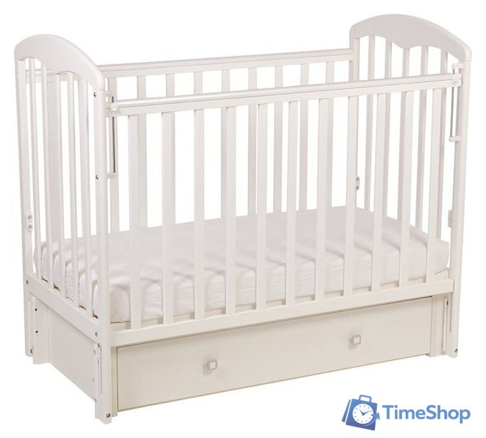 Классическая детская кроватка Фея 328 белый - Изображение №3 — Интернет-магазин Time-Shop