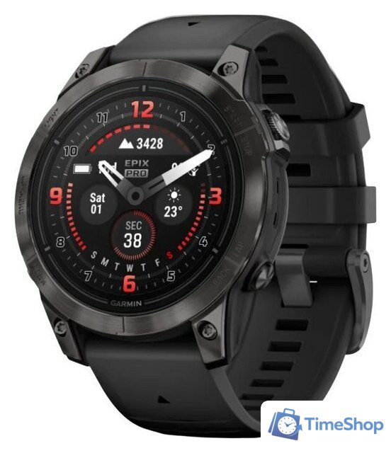 Умные часы Garmin Epix Pro Gen 2 Sapphire 47 мм (карбоново-серый титан/черный) - Изображение №1 — Интернет-магазин Time-Shop
