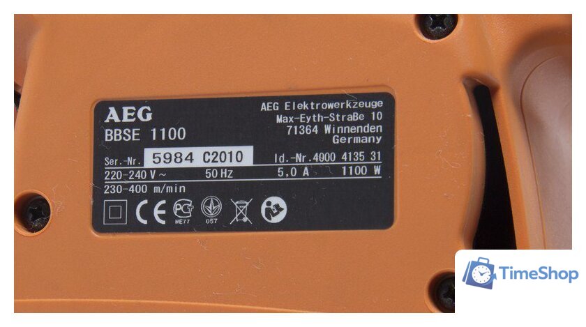 Ленточная шлифмашина AEG Powertools BBSE 1100 - Изображение №3 — Интернет-магазин Time-Shop