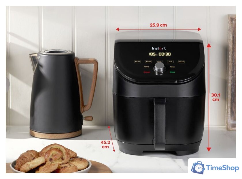 Аэрогриль (аэрофритюрница) Instant Vortex Slim (черный) - Изображение №2 — Интернет-магазин Time-Shop
