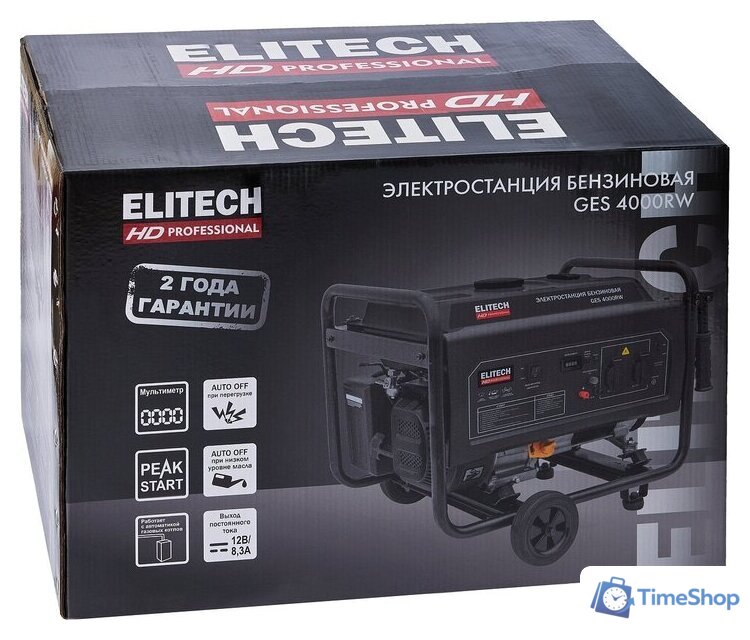 Бензиновый генератор ELITECH HD GES 4000RW - Изображение №9 — Интернет-магазин Time-Shop