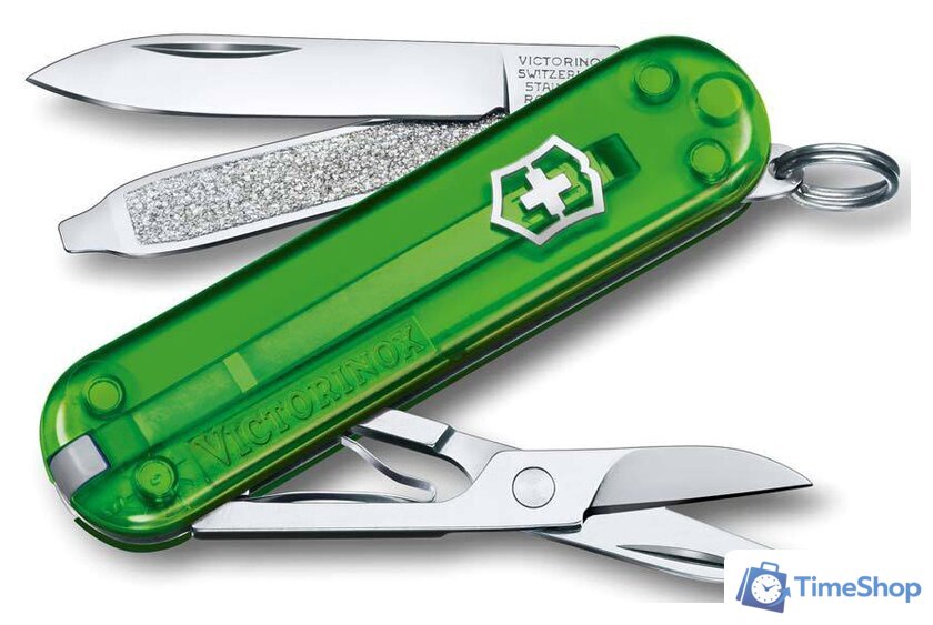 Мультитул Victorinox Classic SD Transparent (зеленый) - Изображение №1 — Интернет-магазин Time-Shop