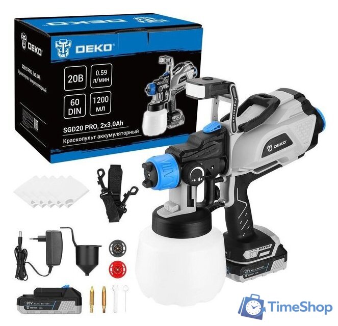 Краскораспылитель Deko SGD20 PRO 085-1337 (с 2-мя АКБ) - Изображение №1 — Интернет-магазин Time-Shop