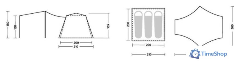 Кемпинговая палатка Naturehike Ango CNK2550WS010-VGL3 (серый) - Изображение №10 — Интернет-магазин Time-Shop