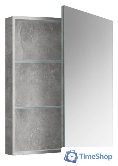 Belux Шкаф с зеркалом Стокгольм ВШ 60 (31, бетон чикаго светло-серый) - Изображение №2 — Интернет-магазин Time-Shop