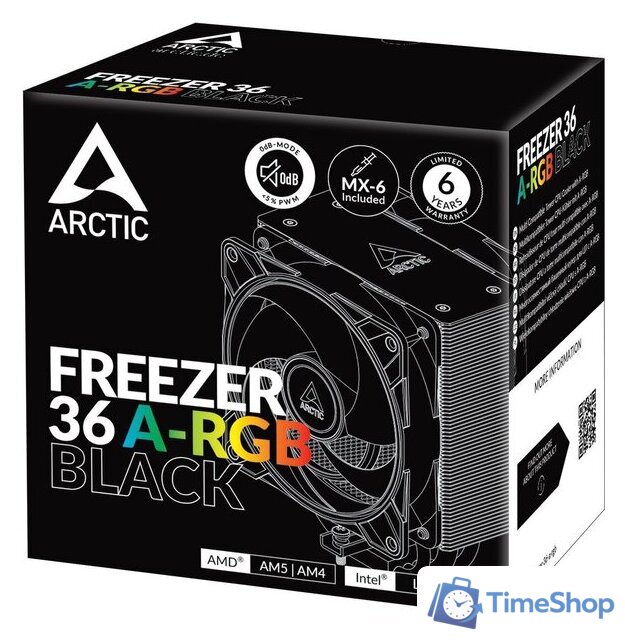 Кулер для процессора Arctic Freezer 36 A-RGB Black ACFRE00124A - Изображение №10 — Интернет-магазин Time-Shop