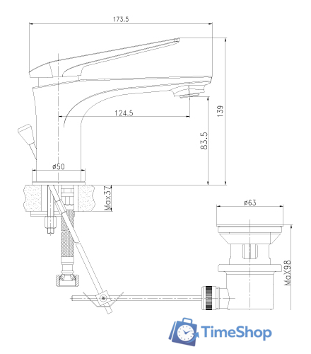 Смеситель Lemark Allegro LM5906CW - Изображение №2 — Интернет-магазин Time-Shop