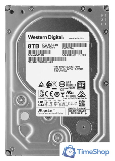 Жесткий диск WD Ultrastar DC HA340 8TB WUS721208BLE6L4 - Изображение №1 — Интернет-магазин Time-Shop