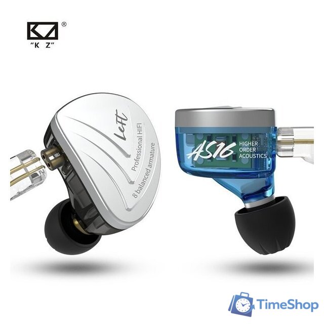 Наушники KZ Acoustics AS16 Pro (без микрофона, черный) - Изображение №3 — Интернет-магазин Time-Shop