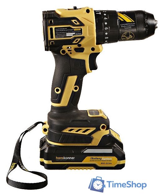 Ударная дрель-шуруповерт Hanskonner HCD2065BLIC (с 2-мя АКБ, кейс) - Изображение №3 — Интернет-магазин Time-Shop