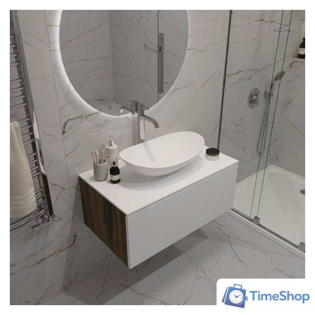  ЗОВ Тумба под умывальник Кито 60 K60LA0MWMC-KP13W (аттик/белый матовый) - Изображение №6 — Интернет-магазин Time-Shop