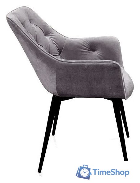 Стул с подлокотниками Ваш день Archi Barkhat 27 (серый) - Изображение №3 — Интернет-магазин Time-Shop