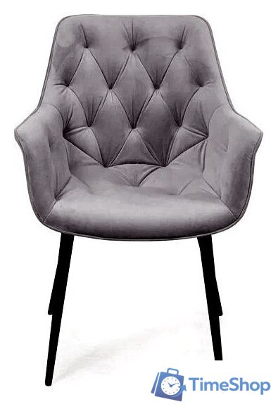 Стул с подлокотниками Ваш день Archi Barkhat 27 (серый) - Изображение №2 — Интернет-магазин Time-Shop