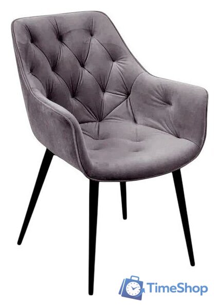 Стул с подлокотниками Ваш день Archi Barkhat 27 (серый) - Изображение №1 — Интернет-магазин Time-Shop