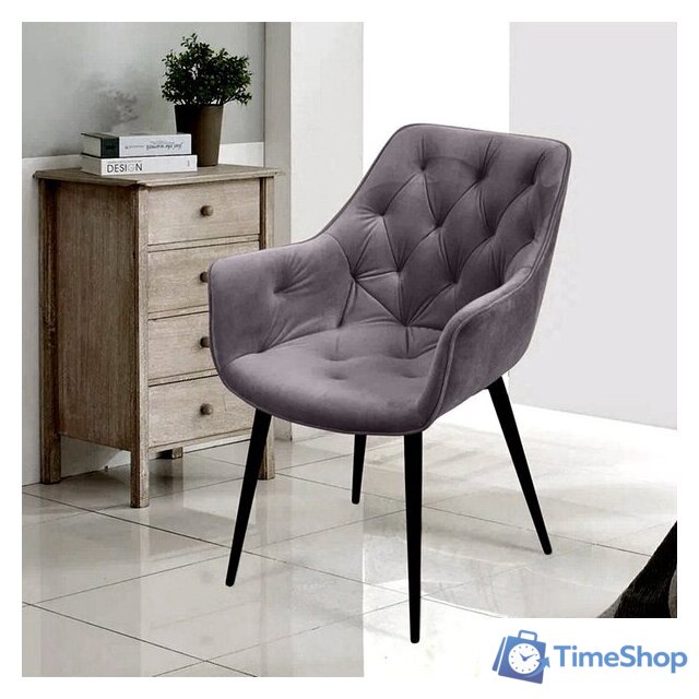 Стул с подлокотниками Ваш день Archi Barkhat 27 (серый) - Изображение №4 — Интернет-магазин Time-Shop