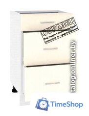 Шкаф напольный Кортекс-мебель Корнелия Лира НШ60р3ш без столешницы (капучино) - Изображение №2 — Интернет-магазин Time-Shop