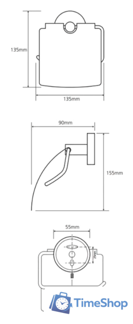 Держатель для туалетной бумаги Bemeta Neo 104112015 - Изображение №2 — Интернет-магазин Time-Shop