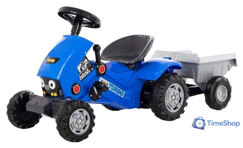 Педальная машинка Полесье Каталка-трактор с педалями Turbo-2 с полуприцепом 84651 - Изображение №1 — Интернет-магазин Time-Shop