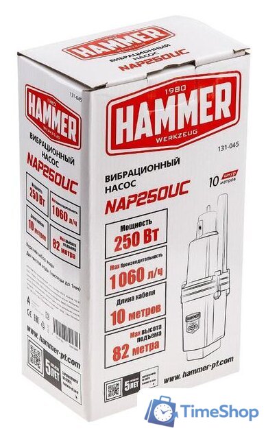 Колодезный насос Hammer NAP250UC(10) - Изображение №8 — Интернет-магазин Time-Shop