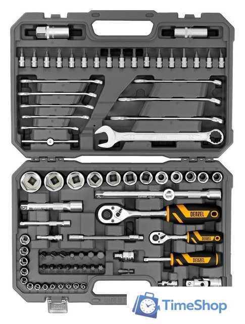 Универсальный набор инструментов Denzel 15809 (82 предмета) - Изображение №3 — Интернет-магазин Time-Shop