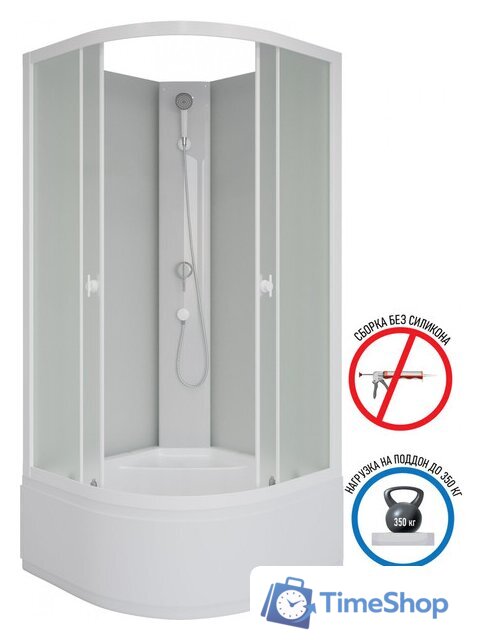 Душевая кабина Niagara Promo P100/40/MT/BK 100x100x195 - Изображение №6 — Интернет-магазин Time-Shop