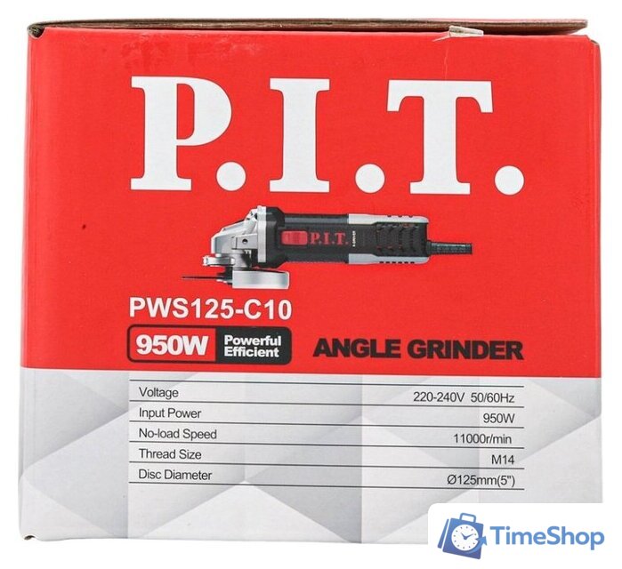 Угловая шлифмашина P.I.T. PWS125-C10 - Изображение №12 — Интернет-магазин Time-Shop