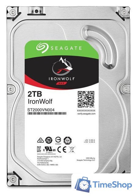 Жесткий диск Seagate Ironwolf 2TB [ST2000VN004] - Изображение №1 — Интернет-магазин Time-Shop