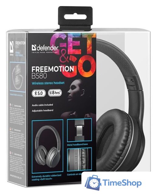 Наушники Defender FreeMotion B580 (черный) - Изображение №11 — Интернет-магазин Time-Shop
