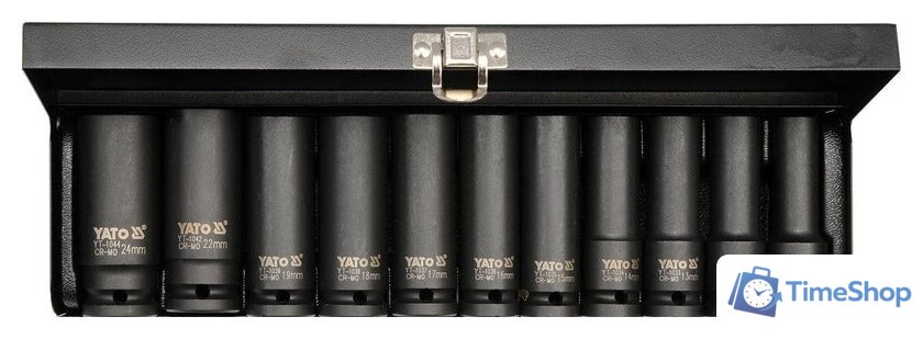 Набор головок слесарных Yato YT-1054 (11 предметов) - Изображение №1 — Интернет-магазин Time-Shop