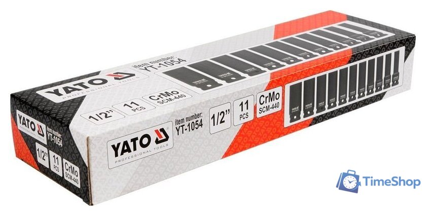 Набор головок слесарных Yato YT-1054 (11 предметов) - Изображение №5 — Интернет-магазин Time-Shop