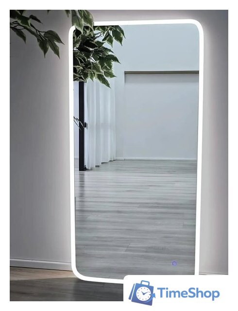 Зеркало с подсветкой  EMZE Smartphone 50x100 LED.UV.SMART.50.100.BEL (белый с УФ-окантовкой и подсветкой) - Изображение №9 — Интернет-магазин Time-Shop