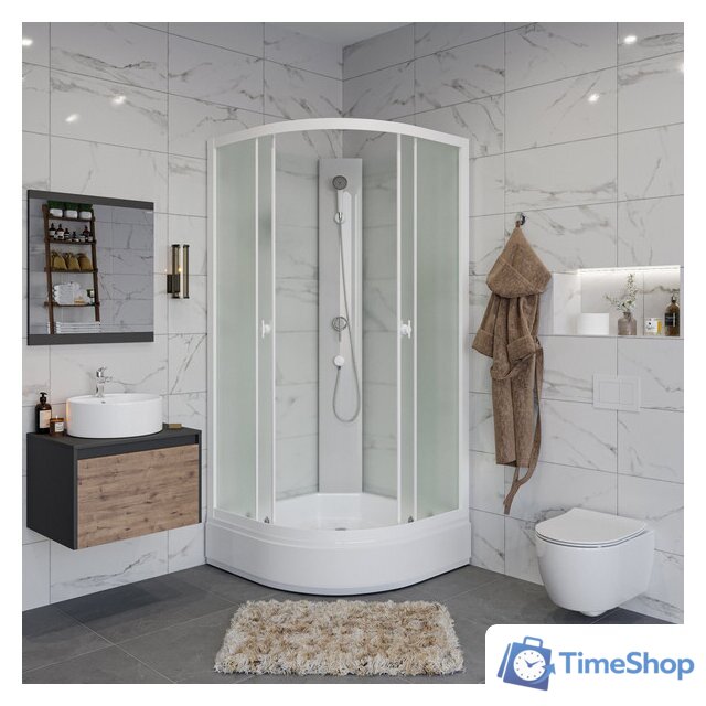 Душевая кабина Niagara Promo P100/26/MT/BK 100x100x195 - Изображение №4 — Интернет-магазин Time-Shop