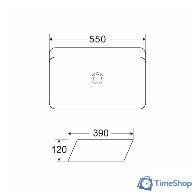 Умывальник Wave City 55x39 552551 - Изображение №6 — Интернет-магазин Time-Shop