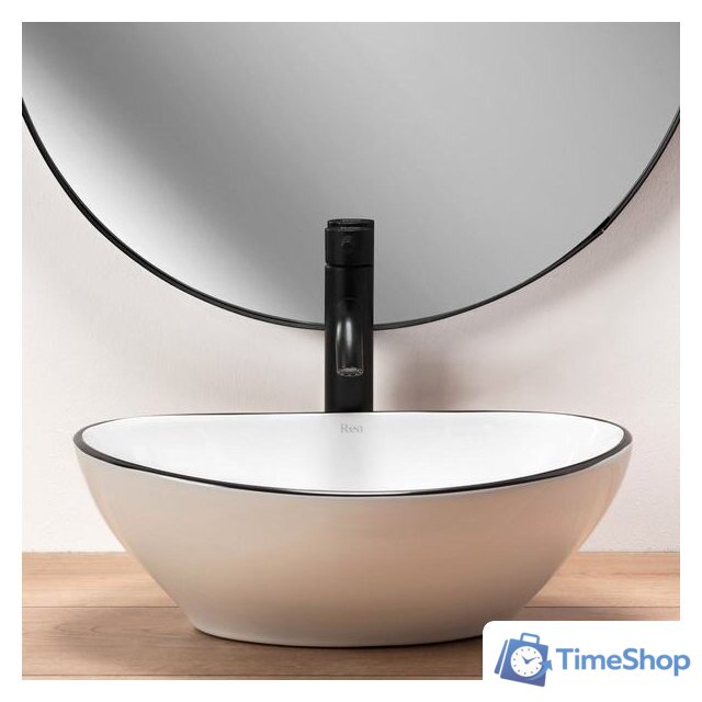 Умывальник Rea Sofia (белый/черный) - Изображение №3 — Интернет-магазин Time-Shop