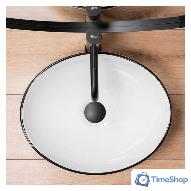 Умывальник Rea Sofia (белый/черный) - Изображение №4 — Интернет-магазин Time-Shop