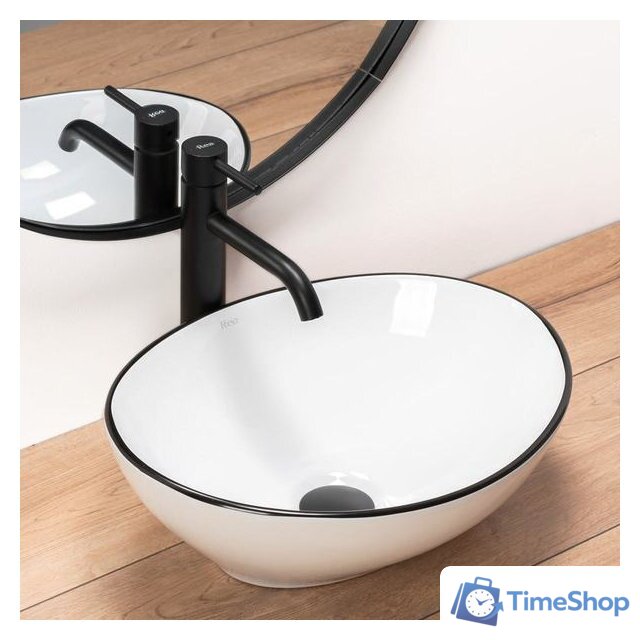 Умывальник Rea Sofia (белый/черный) - Изображение №2 — Интернет-магазин Time-Shop