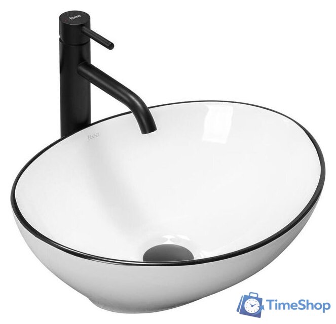 Умывальник Rea Sofia (белый/черный) - Изображение №1 — Интернет-магазин Time-Shop