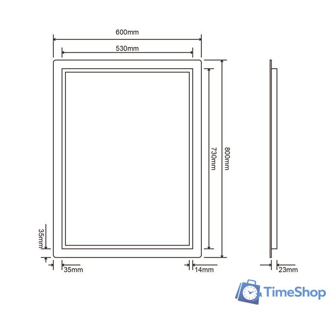  Roxen Зеркало Gotem 510165-60 60х80 - Изображение №11 — Интернет-магазин Time-Shop