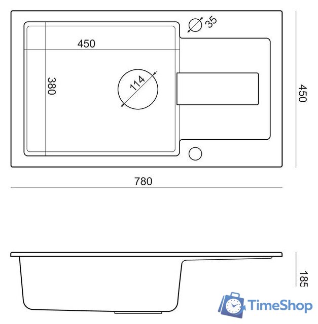 Кухонная мойка Quadron HCQC57845SZK_PC - Изображение №3 — Интернет-магазин Time-Shop