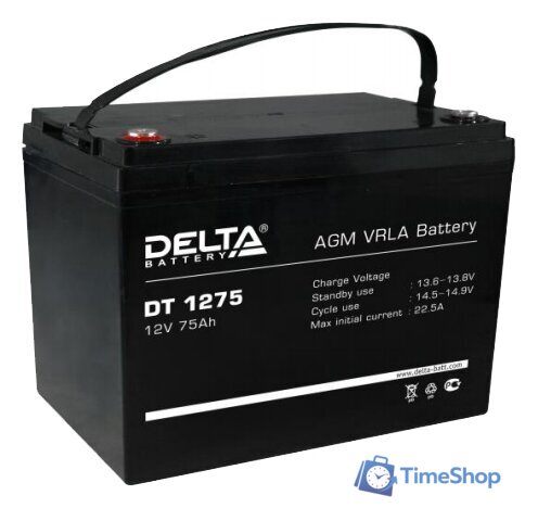 Аккумулятор для ИБП Delta DT 1275 (12В/75 А·ч) - Изображение №1 — Интернет-магазин Time-Shop