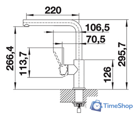 Смеситель Blanco Lanora 523122 - Изображение №4 — Интернет-магазин Time-Shop