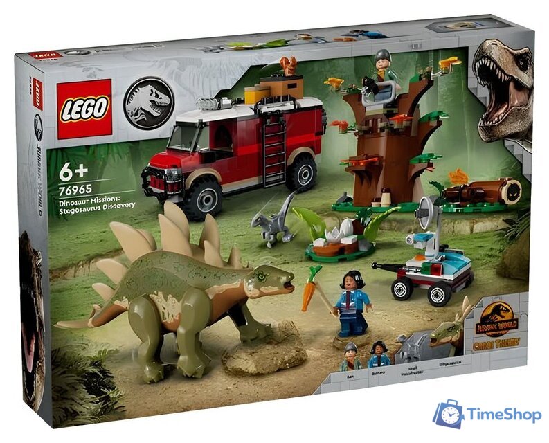 Конструктор LEGO Jurassic World 76965 Миссии по изучению динозавров: открытие Стегозавра - Изображение №1 — Интернет-магазин Time-Shop