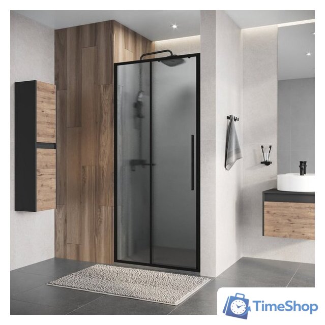 Душевая дверь Niagara Nova NG-84-L13CHB 130x195 (черный матовый/шиншилла стекло) - Изображение №11 — Интернет-магазин Time-Shop