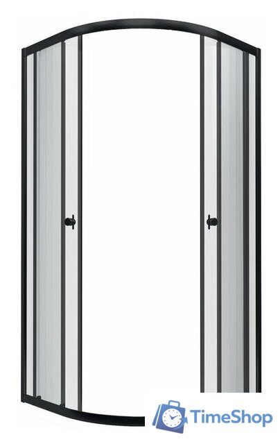 Душевой уголок Triton Альфа Блэк А1 100х100 без поддона (прозрачное стекло) - Изображение №1 — Интернет-магазин Time-Shop